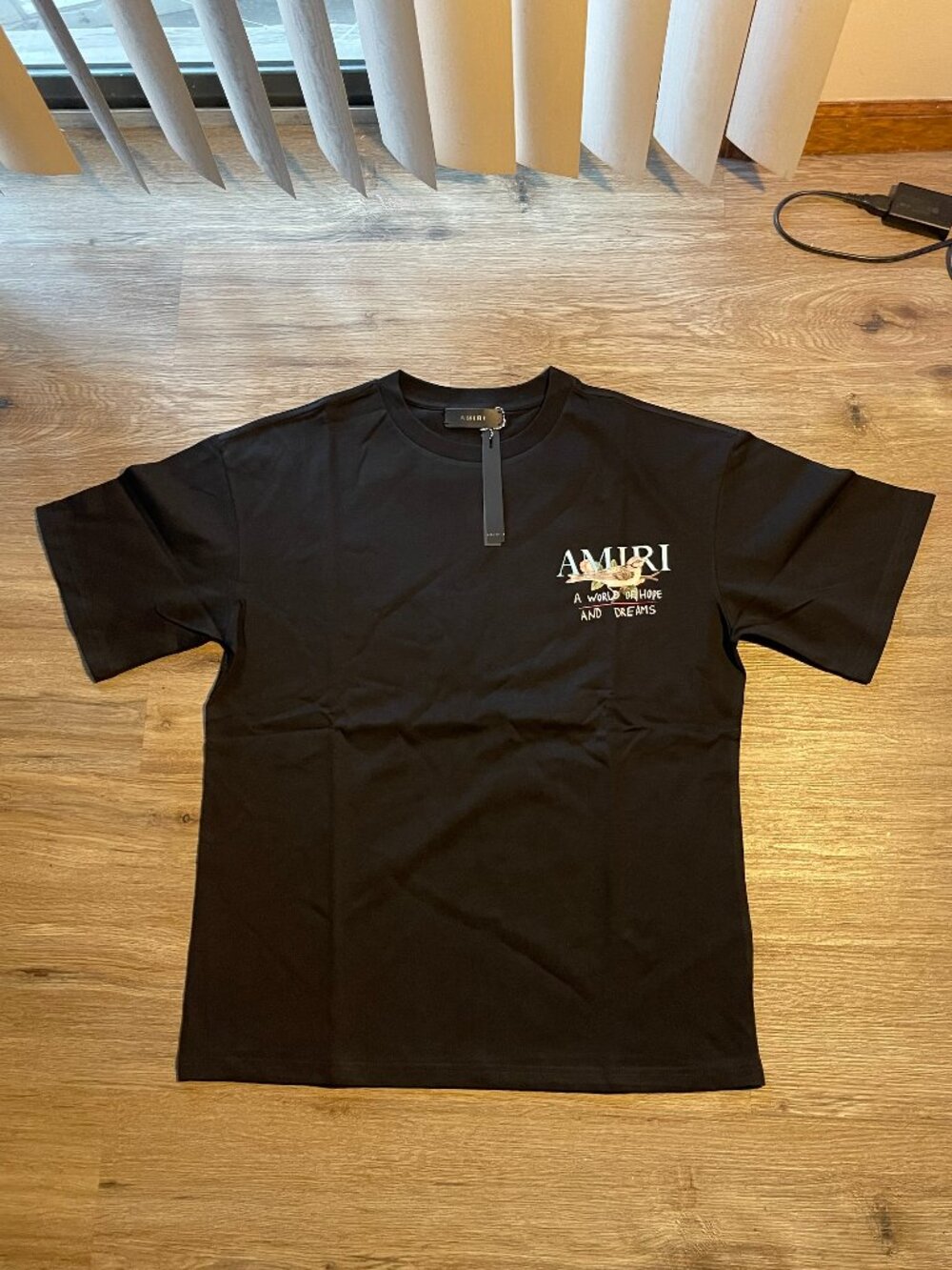 (NEW)AMIRI(BLACK/BLUE)T-SHIRT.